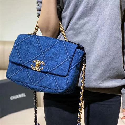 chanel 19 flap bag denim|chanel denim flap bag 2019.